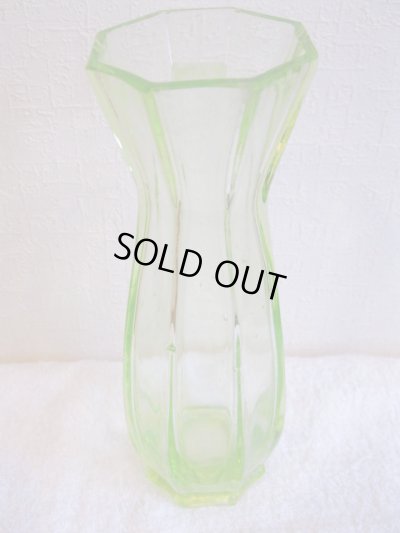 画像2: フラワーベース◇花器◇一輪挿し◇ウランガラス◇シェープ◇八角形