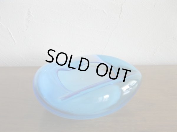 画像4: 灰皿◇モダン◇ガラス◇レトロ◇青 (4)