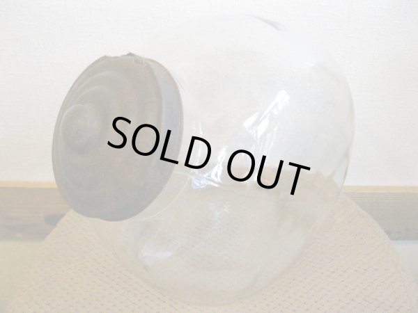 画像2: 菓子瓶◇ガラス瓶◇猫瓶◇ブリキの蓋◇レトロ◇アンティーク (2)