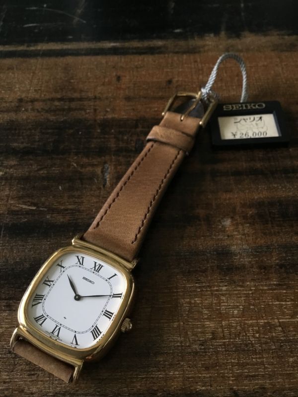 ◇SEIKO セイコー シャリオ 手巻き ローマ数字 ゴールド 稼働 - 腕時計 